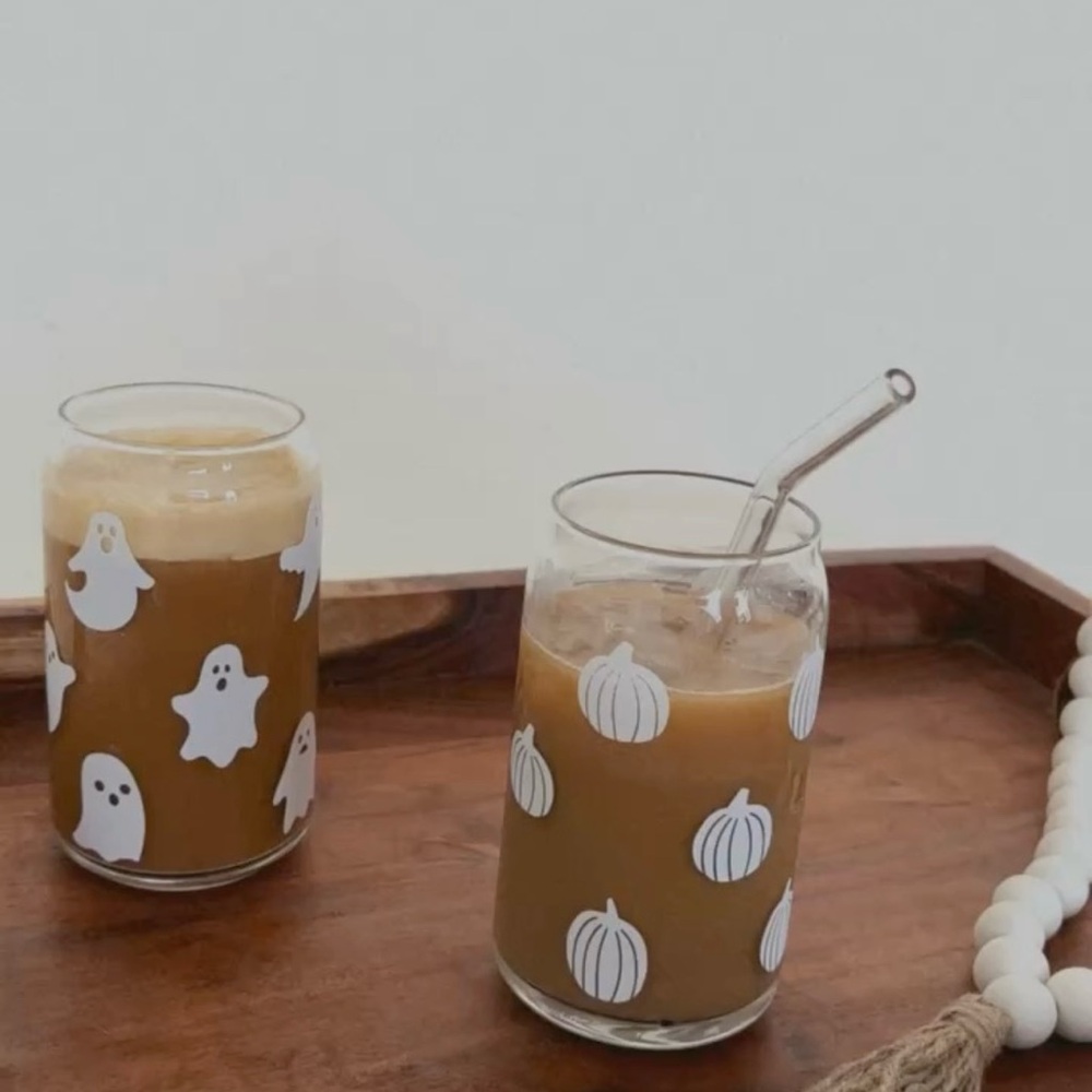 Fall Glasses with Pumpkin Design